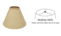 Cloth&Wire Slant Deep Cone Hardback Lampshade with Washer Fitter Collection